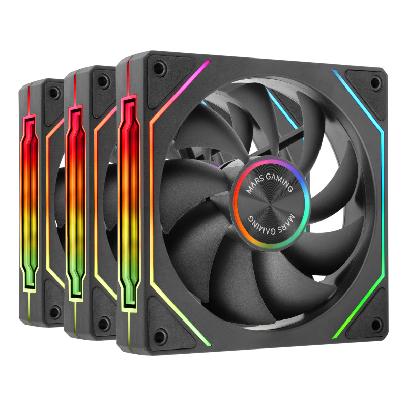 Mars Gaming MFLINKFINITYKIT2 MF-LINKFINITYKIT2, Ventilador, 12 cm, Negro