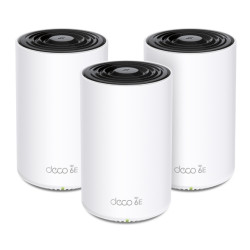 TP-Link DECO XE75(3-PACK) Deco XE75, Blanco, Interno, 670 m², Tribanda (2.4 GHz / 5 GHz / 6 GHz), Wi-Fi 6E (802.11ax),