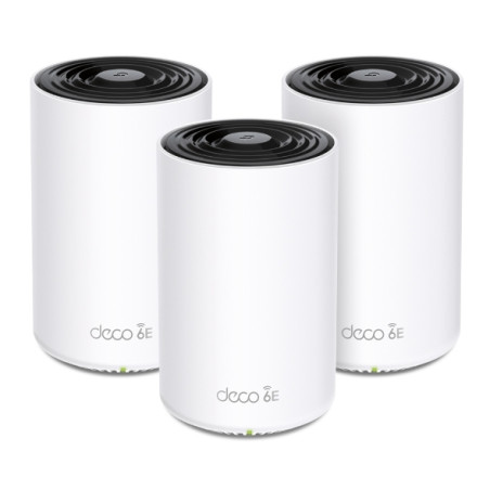 TP-Link DECO XE75(3-PACK) Deco XE75, Blanco, Interno, 670 m², Tribanda (2.4 GHz / 5 GHz / 6 GHz), Wi-Fi 6E (802.11ax),