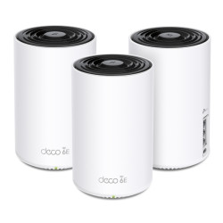 TP-Link DECO XE75(3-PACK) Deco XE75, Blanco, Interno, 670 m², Tribanda (2.4 GHz / 5 GHz / 6 GHz), Wi-Fi 6E (802.11ax), 2