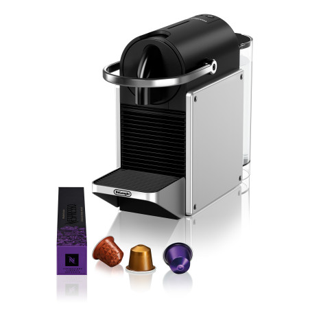 De’Longhi 0132193834 Pixie EN127.S, Macchina per caffè a capsule, 1 L, Cápsula de café, 1260 W, Negro, Gris, Plata
