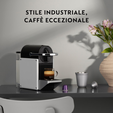 De’Longhi 0132193834 Pixie EN127.S, Macchina per caffè a capsule, 1 L, Cápsula de café, 1260 W, Negro, Gris, Plata