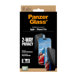 PanzerGlass PG25586 ® 2-Way Privacy Screen Protector iPhone 17 Pro | Ultra-Wide Fit w. EasyAligner, Apple, Apple - iPhone 17 2