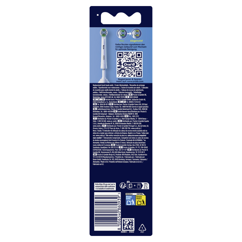 Oral-B 8006540860939 Precision Clean 860939, 5 pieza(s), Blanco, Oral-B, 60 mm, 33 mm, 220 mm