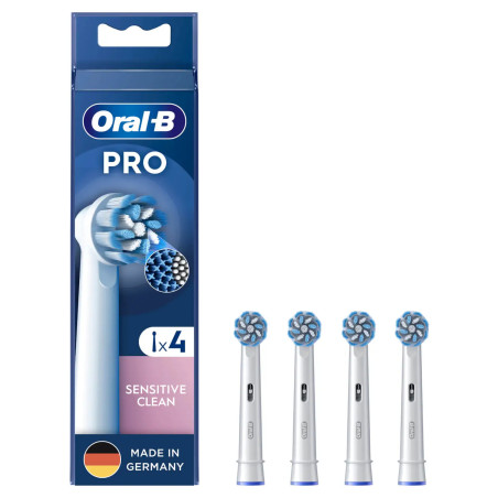 Oral-B 8006540860809 Sensitive Clean , 4 pieza(s), Blanco, 3 mes(es), Extrasuave, Oral-B, Caja