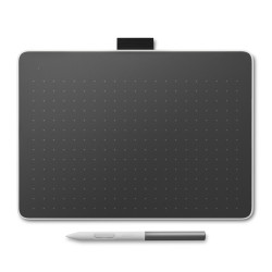 Wacom CTC4110WLW1B Intuos One Small, Inalámbrico y alámbrico, 152 x 95 mm, USB/Bluetooth, Pluma, Gris, Blanco, Windows 10,