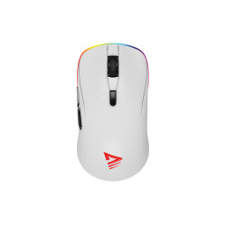Savio GM-RIFTWHITE RIFT WHITE gaming mouse RGB Dual Mode, mano derecha, Óptico, Bluetooth + USB Type-C, 10000 DPI, Blanco