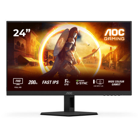AOC 24G4HRE G4 24G4HRE, 60,5 cm (23.8"), 1920 x 1080 Pixeles, Full HD, LED, 1 ms, Negro, Rojo