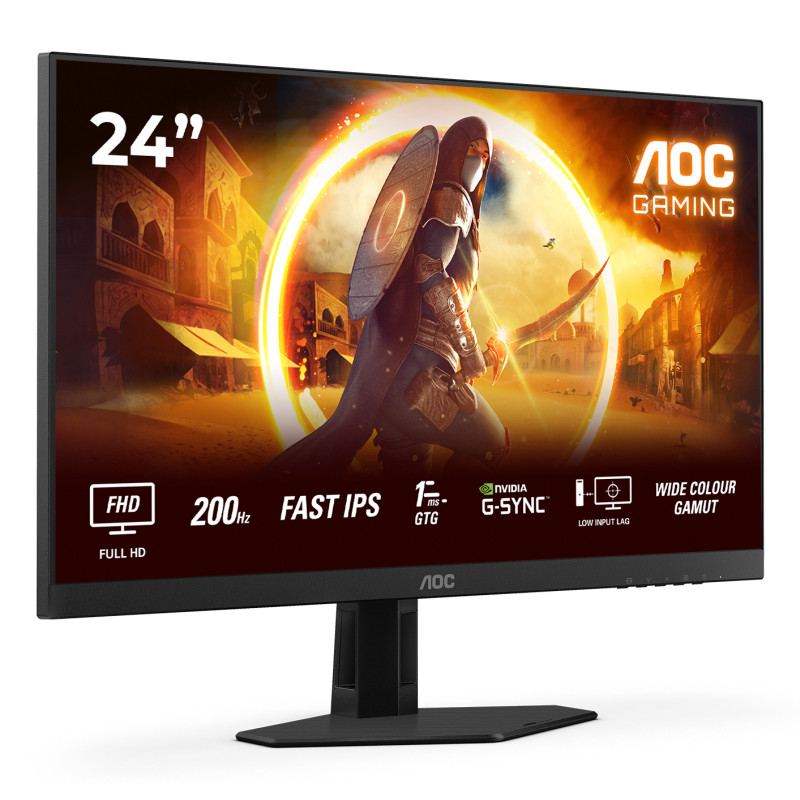 AOC 24G4HRE G4 24G4HRE, 60,5 cm (23.8"), 1920 x 1080 Pixeles, Full HD, LED, 1 ms, Negro, Rojo