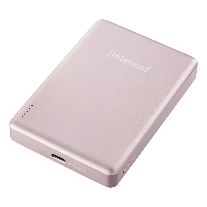 Intenso 7344033 Batería Externa Magnética MW10000 10000 mAh – Compatible con MagSafe, Carga Inalámbrica 15W, USB-C PD 20W,