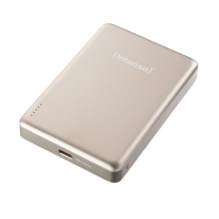 Intenso 7344031 Batería Externa Magnética MW10000 10000 mAh – Compatible con MagSafe, Carga Inalámbrica 15W, USB-C PD 20W,