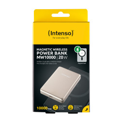 Intenso 7344031 Batería Externa Magnética MW10000 10000 mAh – Compatible con MagSafe, Carga Inalámbrica 15W, USB-C PD 20W, 2