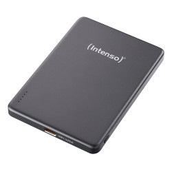 Intenso 7344024 Batería Externa Magnética MW5000 5000 mAh – Compatible con MagSafe, Carga Inalámbrica 15W, USB-C PD 20W,