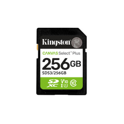 Kingston Technology SDS3/256GB 256 GB SDXC Canvas Select Plus Gen3 150 MB/s C10 UHS-I U1 V10, 256 GB, SD, Clase 10, UHS-I, 150