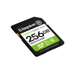 Kingston Technology SDS3/256GB 256 GB SDXC Canvas Select Plus Gen3 150 MB/s C10 UHS-I U1 V10, 256 GB, SD, Clase 10, UHS-I, 150 2
