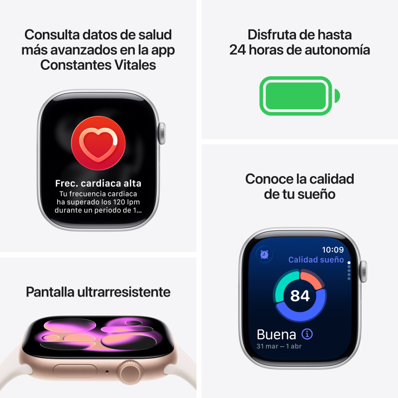 Apple MEU74QL/A Watch Series 11 , OLED, Pantalla táctil, 64 GB, Wifi, GPS (satélite), 30,3 g