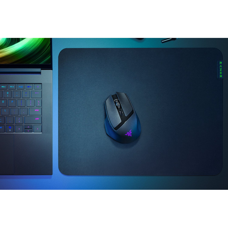 Razer RZ01-04310100-R3G1 Basilisk Mobile, mano derecha, Óptico, RF Wireless + USB Type-C, 18000 DPI, Negro, Amarillo
