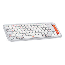 Logitech 920-013069 POP ICON KEYS, Mini, Inalámbrico, Bluetooth, Switch de tecla de tijera, QWERTY, Blanco