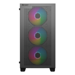 UNYKAch UK121806 Caja Micro ATX Revelat Mesh EDGE, Micro Torre, PC, Negro, ITX, micro ATX, Acrilonitrilo butadieno estireno 2