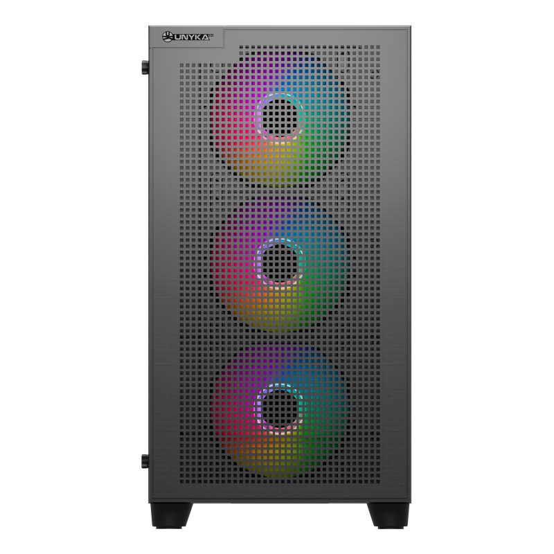 UNYKAch UK121806 Caja Micro ATX Revelat Mesh EDGE, Micro Torre, PC, Negro, ITX, micro ATX, Acrilonitrilo butadieno estireno