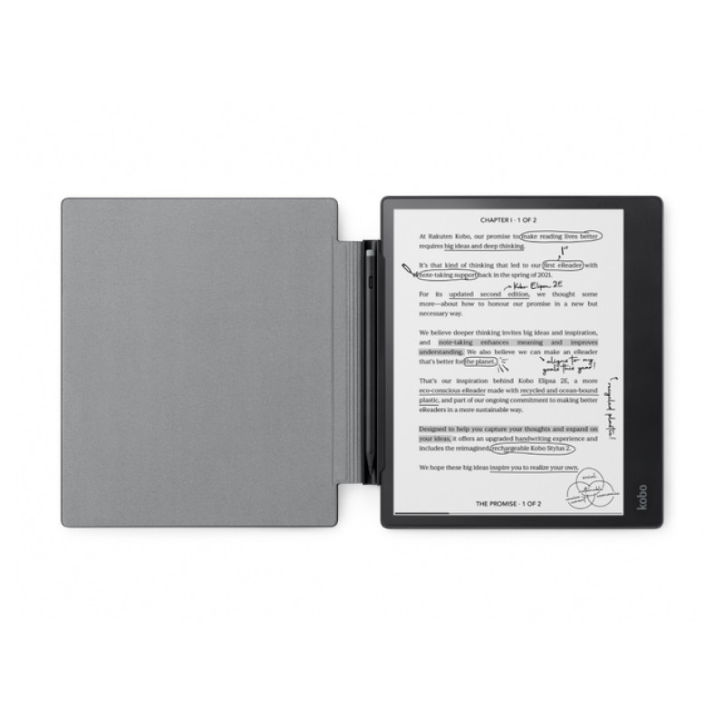 Rakuten Kobo N605-AC-BK-E-PU N605-AC-BK-E-PU, Libro, Negro, Kobo, 26,2 cm (10.3"), Plástico reciclado, Elipsa 2E