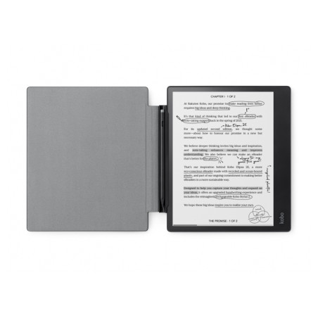 Rakuten Kobo N605-AC-BK-E-PU N605-AC-BK-E-PU, Libro, Negro, Kobo, 26,2 cm (10.3"), Plástico reciclado, Elipsa 2E
