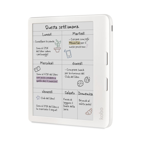Rakuten Kobo N428-KU-WH-K-CK Libra Colour, 17,8 cm (7"), E Ink Kaleido, 1264 x 1680 Pixeles, EPUB, RTF, EPUB3, MOBI, CBR, PDF,