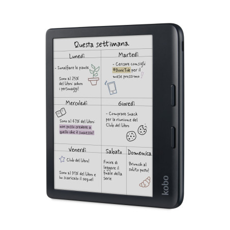 Rakuten Kobo N428-KU-BK-K-CK Libra Colour, 17,8 cm (7"), E Ink Kaleido, 1264 x 1680 Pixeles, EPUB, RTF, EPUB3, MOBI, CBR, PDF,