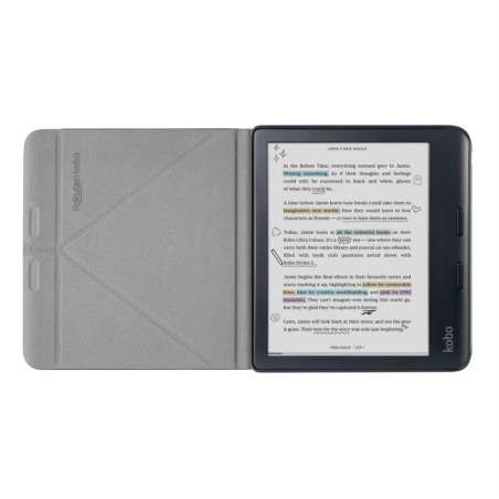 Rakuten Kobo N428-AC-BK-E-PU SleepCover, Folio, Negro, Kobo, 17,8 cm (7"), Libra Colour, 17,8 cm (7")