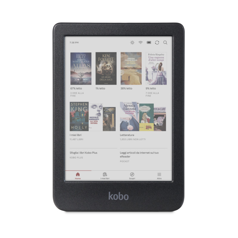 Rakuten Kobo N367-KU-BK-K-CK Clara Colour, 15,2 cm (6"), E Ink Kaleido, 1448 x 1072 Pixeles, EPUB, RTF, EPUB3, MOBI, CBR, PDF,