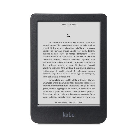 Rakuten Kobo N365-KU-BK-K-EP Clara BW, 15,2 cm (6"), E Ink Carta, 1448 x 1072 Pixeles, CBR, CBZ, EPUB, EPUB3, FlePub, HTML,