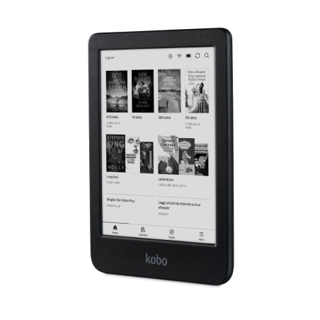 Rakuten Kobo N365-KU-BK-K-EP Clara BW, 15,2 cm (6"), E Ink Carta, 1448 x 1072 Pixeles, CBR, CBZ, EPUB, EPUB3, FlePub, HTML,