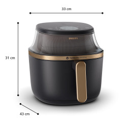Philips NA332/00 3000 series Airfryer serie 3000 de 6,2 l, Freidora de aire caliente, 6,2 L, 1,2 kg, Rapid Air, 40 °C, 200 °C 2