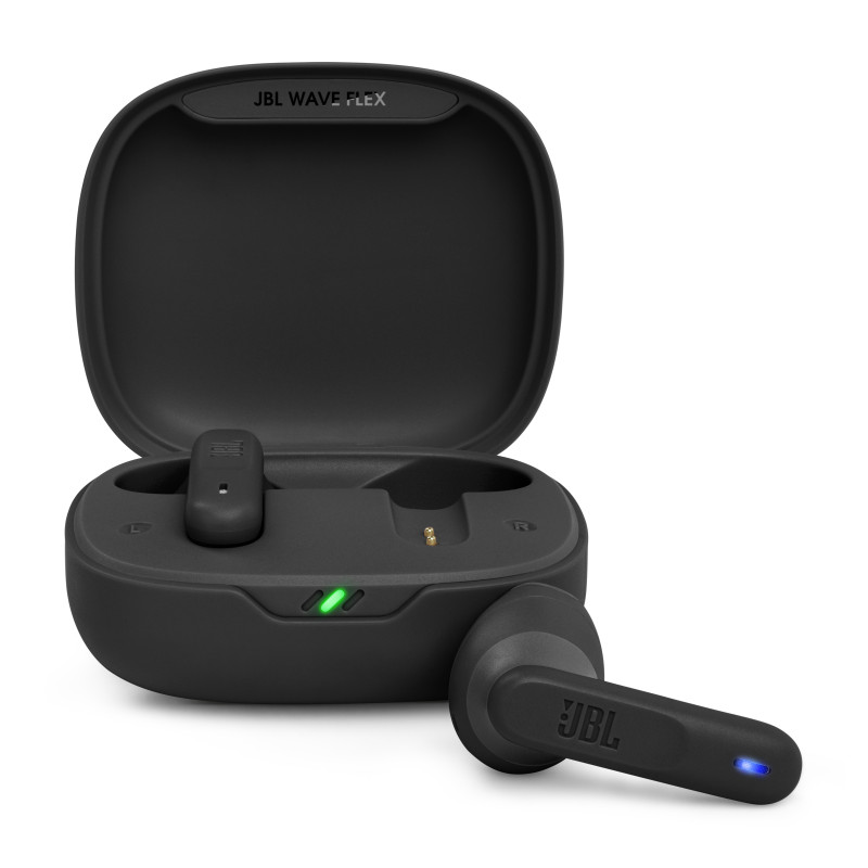JBL JBLWFLEX2BLK Wave Flex 2, Inalámbrico, Llamadas/Música, 20 - 20000 Hz, 8,24 g, Auriculares, Negro