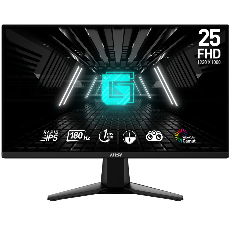 MSI G255F G255F, 62,2 cm (24.5"), 1920 x 1080 Pixeles, Full HD, LCD, 1 ms, Negro