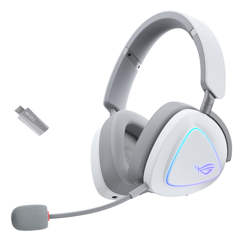ASUS 90YH03W0-BHUA10 ROG Delta II, Inalámbrico y alámbrico, 20 - 20000 Hz, Juego, 318 g, Auriculares, Blanco