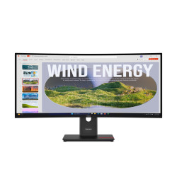Lenovo 64AEGAT1EU ThinkVision T34WD-40 Monitor, 86,4 cm (34"), 3440 x 1440 Pixeles, Wide Quad HD, LED, 6 ms, Negro