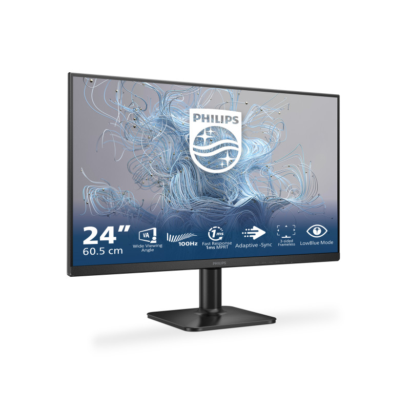 Philips 24E2N1100LB/00 1000 series 24E2N1100LB/00, 60,5 cm (23.8"), 1920 x 1080 Pixeles, Full HD, LCD, 4 ms, Negro