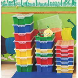 FAIBO 786-07 Caja apilable para almacenaje con tapa, Caja de almacenaje, Azul, Rectangular, Polipropileno (PP), Monocromo, 2