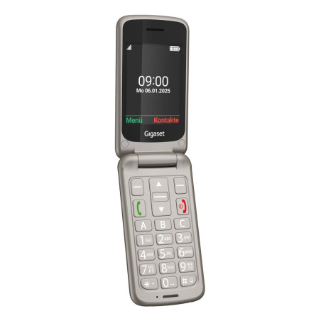 Gigaset S30853-H1231-R102 GL595, Concha, SIM única, 7,11 cm (2.8"), 0,3 MP, 800 mAh, Gris