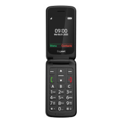 Gigaset S30853-H1231-R101 GL595, Concha, SIM única, 7,11 cm (2.8"), 0,3 MP, 800 mAh, Negro