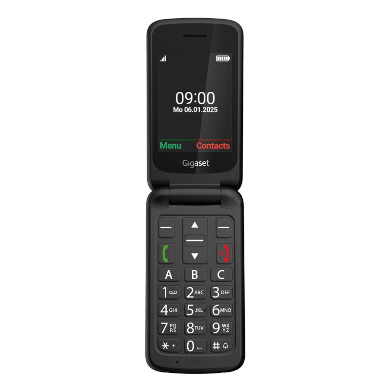 Gigaset S30853-H1231-R101 GL595, Concha, SIM única, 7,11 cm (2.8"), 0,3 MP, 800 mAh, Negro