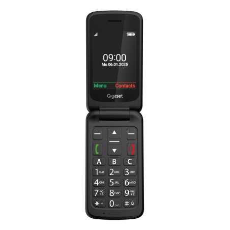 Gigaset S30853-H1231-R101 GL595, Concha, SIM única, 7,11 cm (2.8"), 0,3 MP, 800 mAh, Negro
