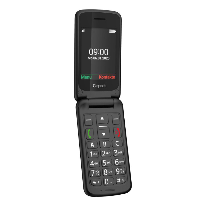 Gigaset S30853-H1231-R101 GL595, Concha, SIM única, 7,11 cm (2.8"), 0,3 MP, 800 mAh, Negro