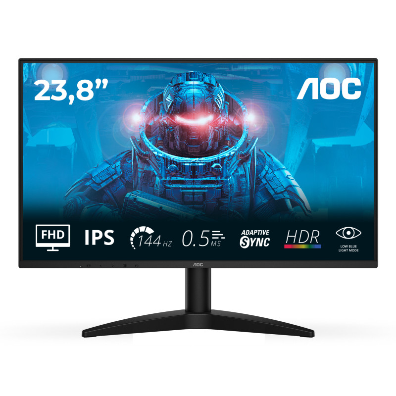 AOC 24B36X B3 24B36X, 60,5 cm (23.8"), 1920 x 1080 Pixeles, Full HD, LED, 4 ms, Negro