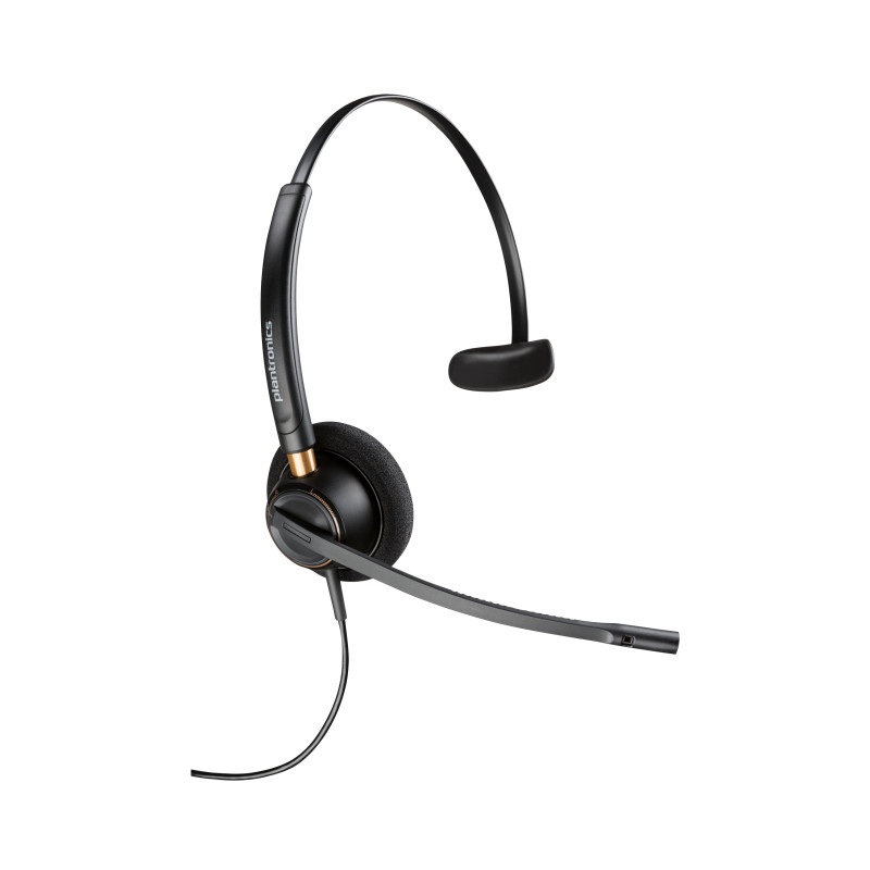 HP Poly 783Q2AA Auriculares monoaurales Poly EncorePro 510 con desconexión rápida, Alámbrico, Llamadas/Música, 52 g,