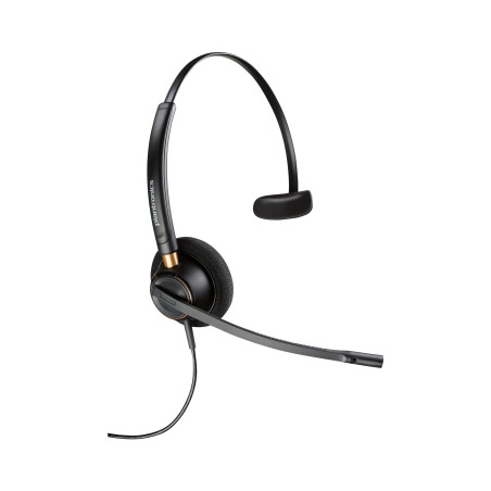 HP Poly 783Q2AA Auriculares monoaurales Poly EncorePro 510 con desconexión rápida, Alámbrico, Llamadas/Música, 52 g,