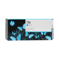 HP 676M6A Cartucho de tinta cian DesignJet 738 de 300 ml, Impresoras HP DesignJet T850, T950, Inyección de tinta térmica,