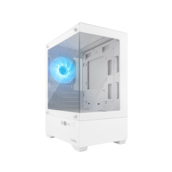 CoolBox COO-CHA-GM200W-0 Gaming Caja MATX GM200 Vision Lite Blanca USB-C 3.2 Gen1 Sin Fte + 1 Vent. ARGB, Micro Torre, PC,
