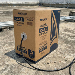 Phasak PHR 670 Bobina de cable de red FTP Cat.6 exterior CCA AWG23 305 m – PHR 670, 305 m, Cat6, F/FTP (FFTP), Negro 2